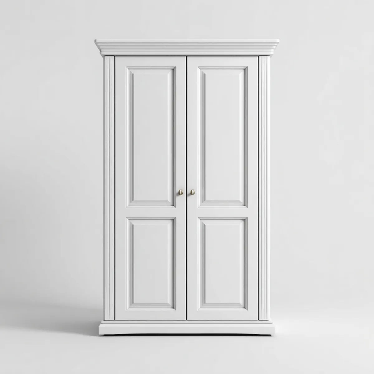 Szafa, Szafka sypialna 2 białe drzwi w panelach MDF 100 x 55 x 200 cm prostokątne