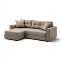 Sofa, Kanapa narożna 3 miejsca gołębica w poliestrze 230 x 150 x 85 cm