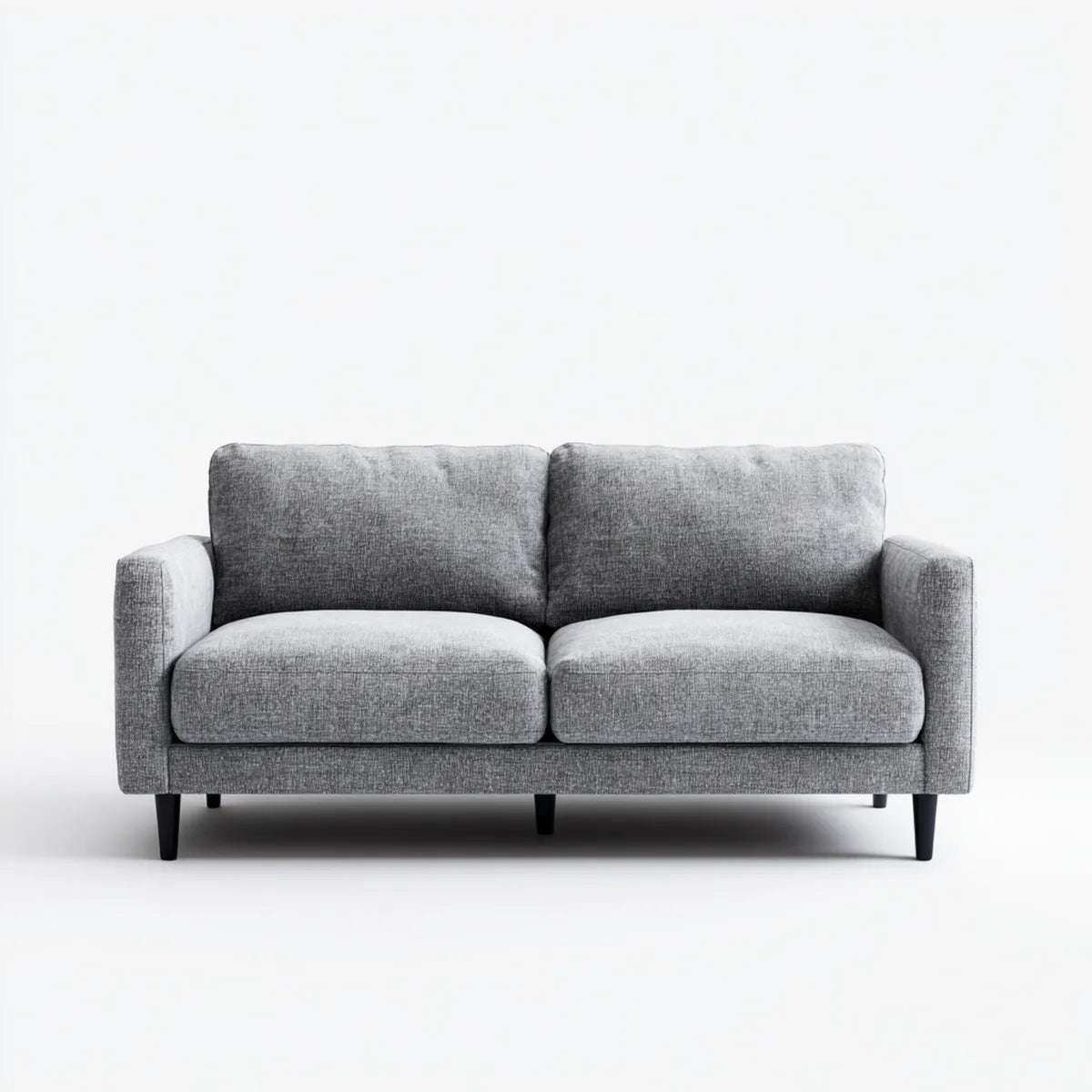 Sofa, Szara, prostokątna sofa poliestrowa 180 x 85 x 85 cm