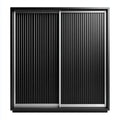 Szafa z drzwiami przesuwanymi Czarna srebro 120 x 60 x 200 cm stal aluminium prostokątne