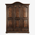 Szafa 3-drzwiowa ciemnobrązowe 180 x 60 x 220 cm w prostokątnym kształcie płyt z włókien MDF