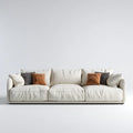 Sofa, 3 fotela liniowa sofa z kości słoniowej 240 x 100 x 85 cm powłoka poliestrowa