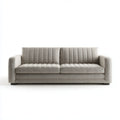 Sofa 3 umieszcza jasnoszary 220 x 90 x 84 cm w prostokątnym poliestrze