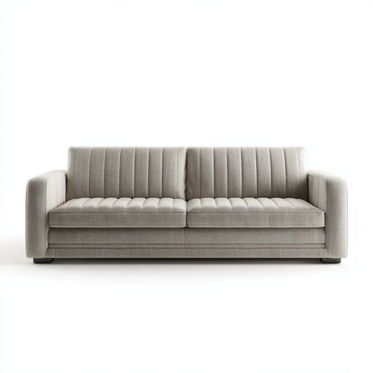 Sofa 3 umieszcza jasnoszary 220 x 90 x 84 cm w prostokątnym poliestrze